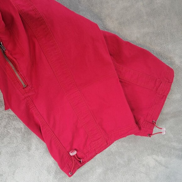Style Co Womens Pants 18W Plus Capri Cargo Red Zip Fly Tied Hems RED43E - Picture 5 of 9